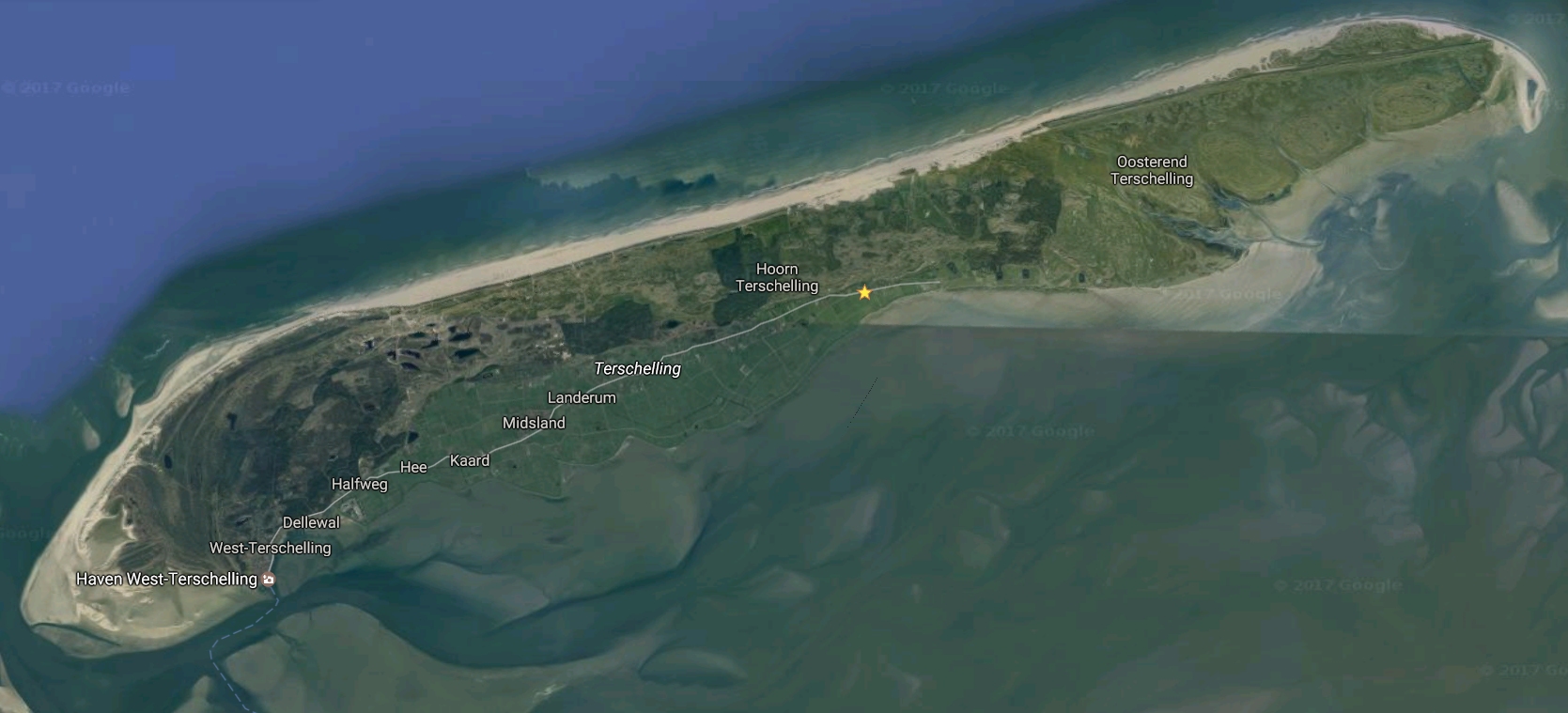 Dörfer auf Terschelling von West nach Oosterend